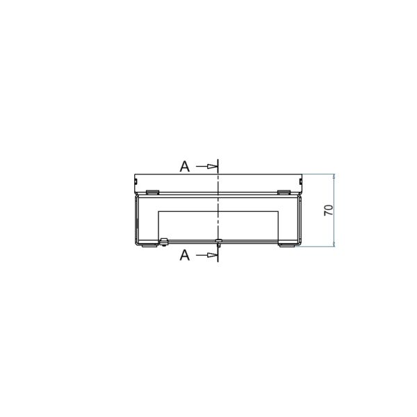 Produktbild UBD 165 158  -  Unterflur-Bodendose UBD 160 small inkl. belegtem Deckel aus Chromstahl, geschliffen, und 1 Bürstenauslass